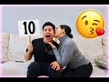 Testing The 10 HOTTEST KISSES On My Boyfriend!
