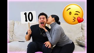 Testing The 10 HOTTEST KISSES On My Boyfriend!