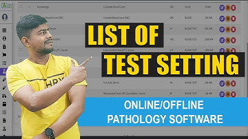 List of Test Setting in Online Pathology Lab Management Software : Part - GA7