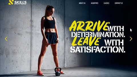 Gym website branding plus animation