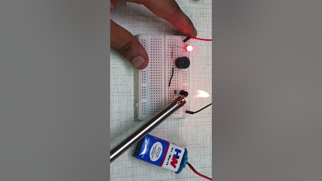 How To Make A Fire Alarm Security System Using Infrared Sensor | Working Model | On Breadboard
