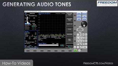 Generating Audio Tones with the FREEDOM R8100 and R8000