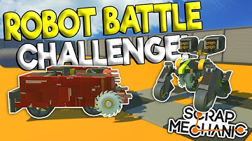 AI ROBOT GLADIATOR BATTLE! - Scrap Mechanic Gameplay - Build Challenge