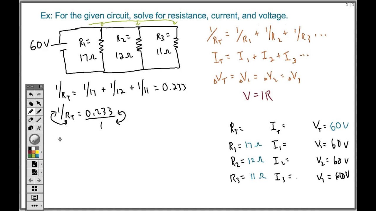 How to Solve a Parallel Circuit (Easy) - YouTube circuit diagram solver 