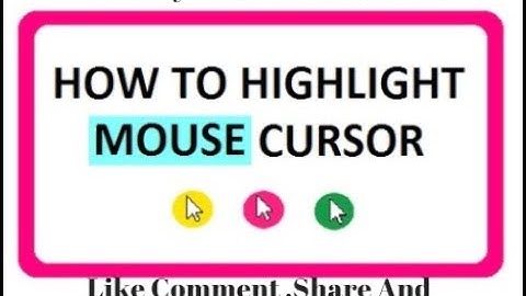 Pointer Focus your audience