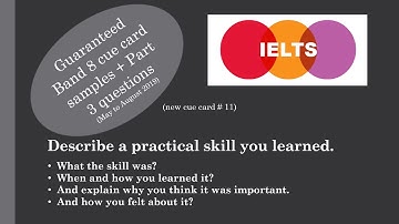IELTS Cue card Describe a practical skill you learned