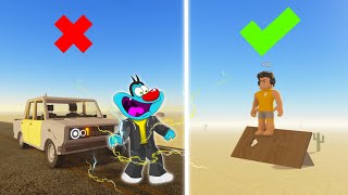 WITHOUT CAR CHALLENGE IN ROBLOX DUSTY TRIP BUT!!!😱=💀 (Roblox ft.Oggy)