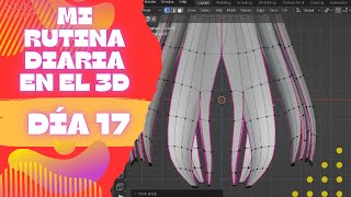 【Blender 3.2.1】Mi Rutina Diaria en practicar personajes anime 3d Fischl , genshin impact ,Día 17