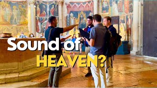 The sound of heaven?? Tourists amazed hearing Gregorian chant in Parma Cathedral