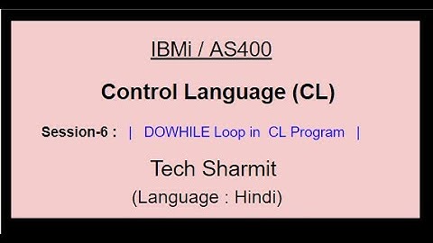 dowhile loop in cl programming   | cl programming in as400 |  loops in cl programming in as400 |