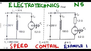 : Electrotechnics N5 Speed Control Example 1 DC Machines @mathszoneafricanmotives  @MathsZoneTV