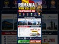 Unskilled Jobs in Romania 🇷🇴 Romania Work Visa 2026 update #romania2026