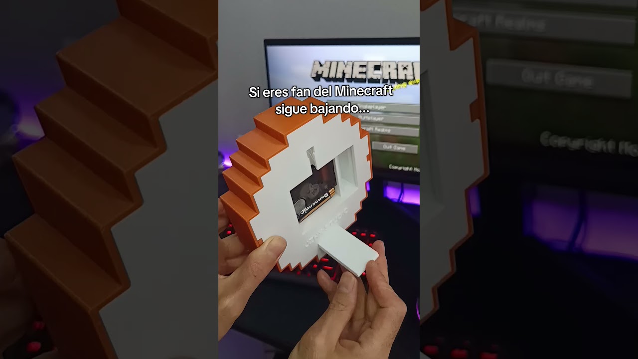 Minecraft clock, reloj de Minecraft 