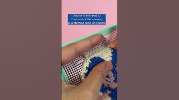 Needlepoint Binding Stitch Tutorial - How to Restart when the Thread Ends🪡