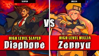 GGST | Diaphone (Slayer) VS Zennyu (Millia) | Guilty Gear Strive High level gameplay