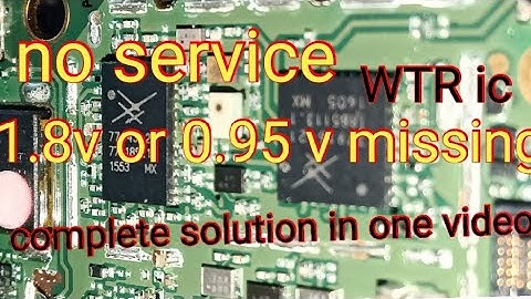 no service solution 1.8v 0.95 voltage missing complete solution