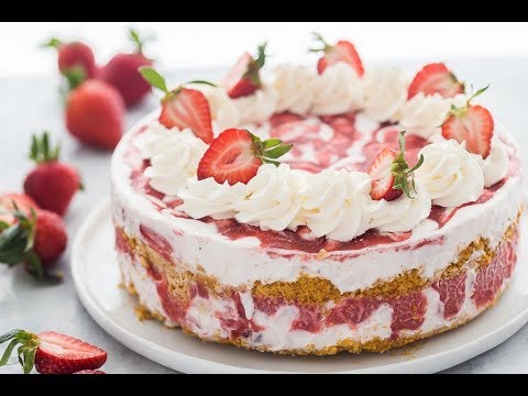 Strawberry Shortcake Ice Cream Cake recipe | The Recipe Rebel - YouTube