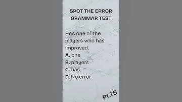 Can You Spot the Grammar Error? 🧠 | Grammar Test #75