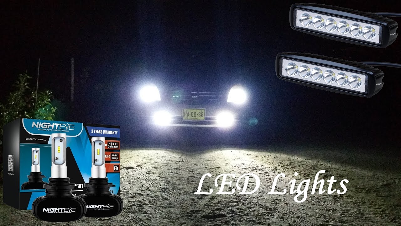nighteye auto led 9006 headlight bulbs nilight 2pcs 18w automotive led lights reviews