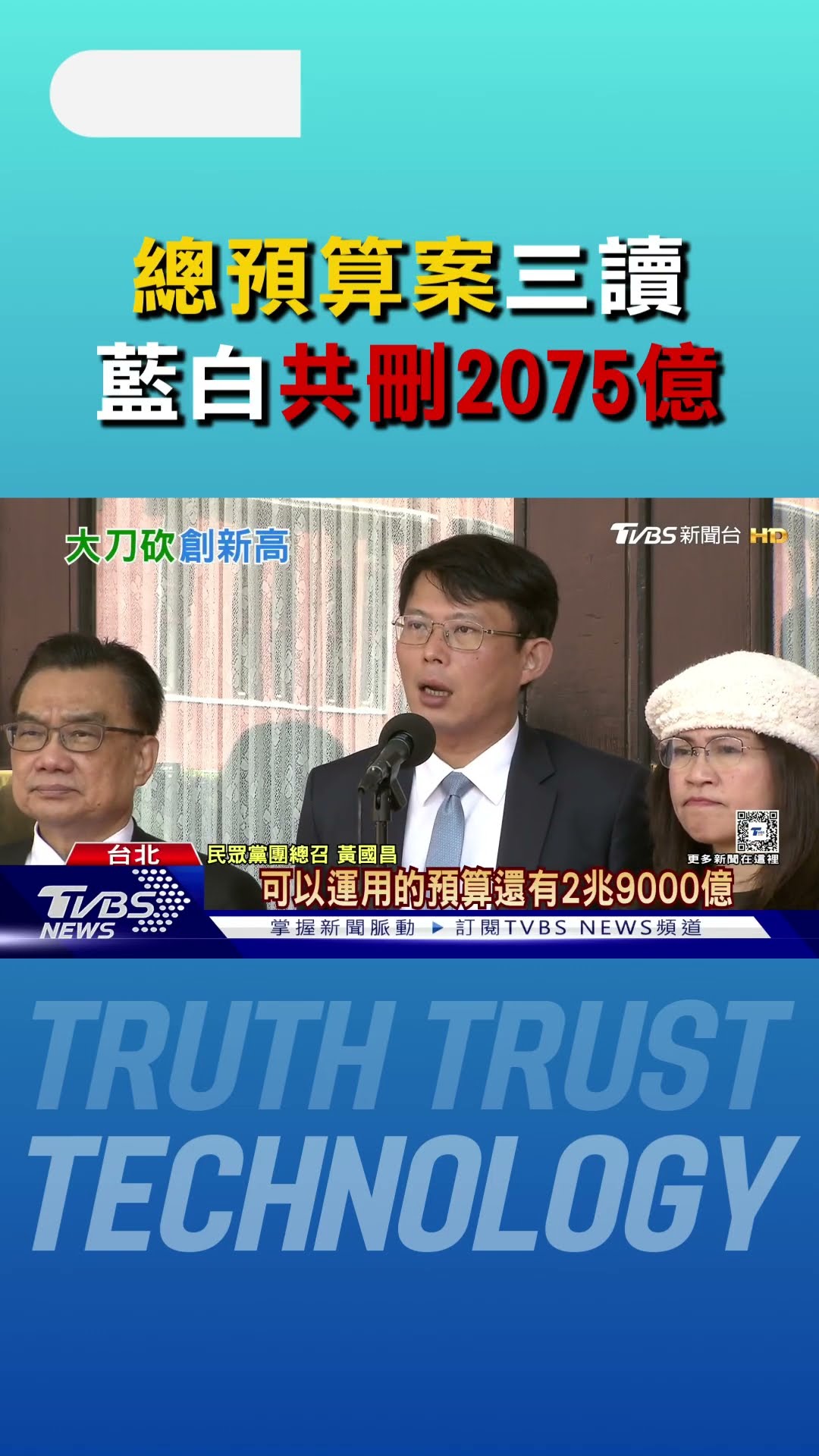 表決大戰落幕! 總預算案三讀 藍白共刪2075億｜TVBS新聞 @TVBSNEWS01