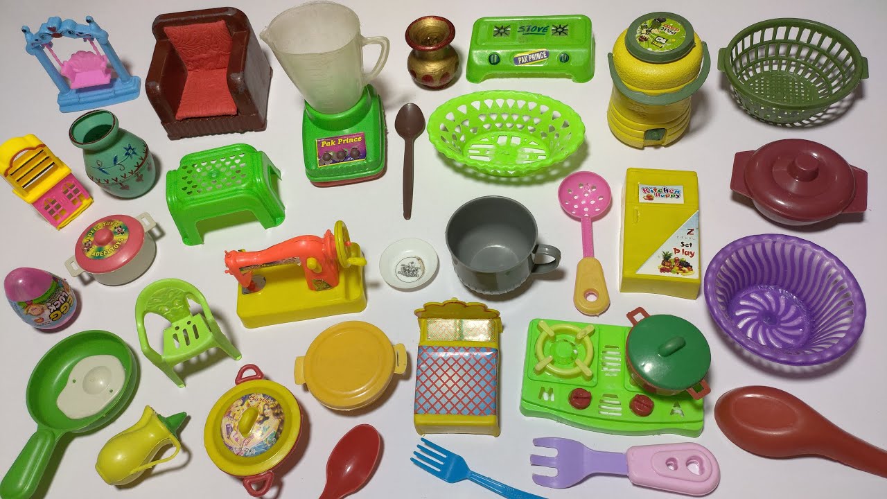 Unboxing miniature kitchen toy hello kitty Kitchen set plastic mini