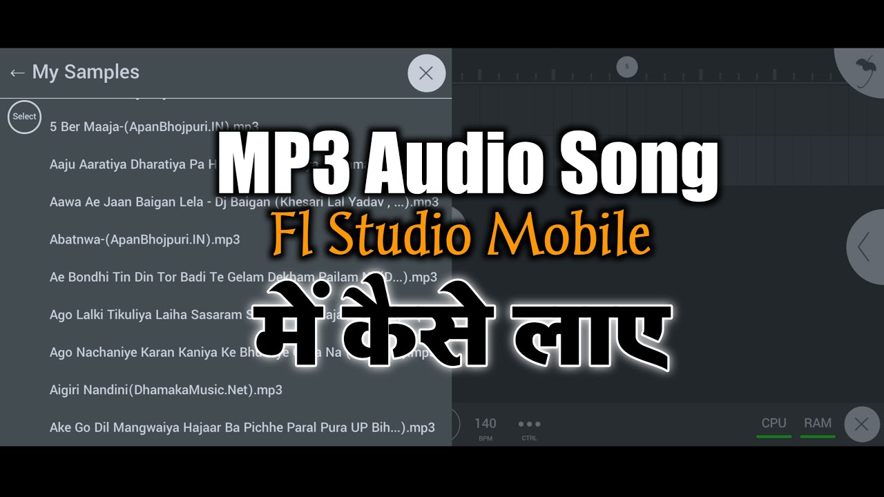 Audio Gane Ko FL Studio Me Kaise Laya Mp3 Song Ko Fl Studio Mobile Me Lod Kaise Kare YouTube