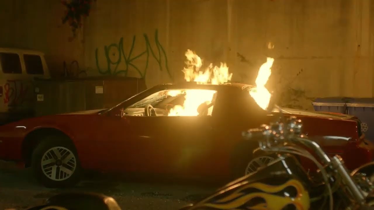Louie Larusso Sends A Message Burning Johnny Lawrence's Car Cobra