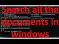 How to search all the documents in a particular folder in windows? - Python code