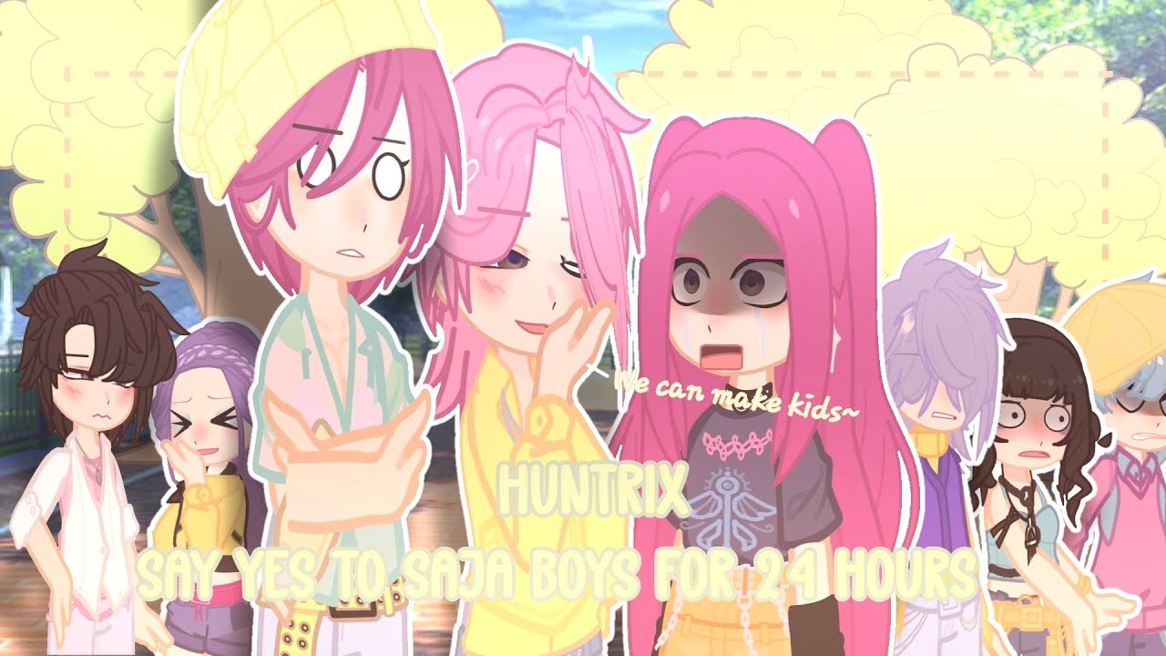 Huntrix Say Yes To Saja Boys for 24 Hours! [KPOP DEMON HUNTERS] ||GACHA SHORT SKIT||