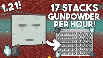 EASIEST GHAST & GUNPOWDER Farm in Minecraft Bedrock 1.21! (MCPE/Xbox/PS4/Nintendo Switch)
