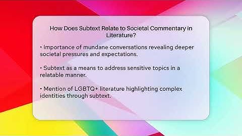 How Does Subtext Relate to Societal Commentary in Literature? - The Prose Path