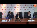 Пресс-конференция наставников команд России и Швеции поле игры за 1-е место