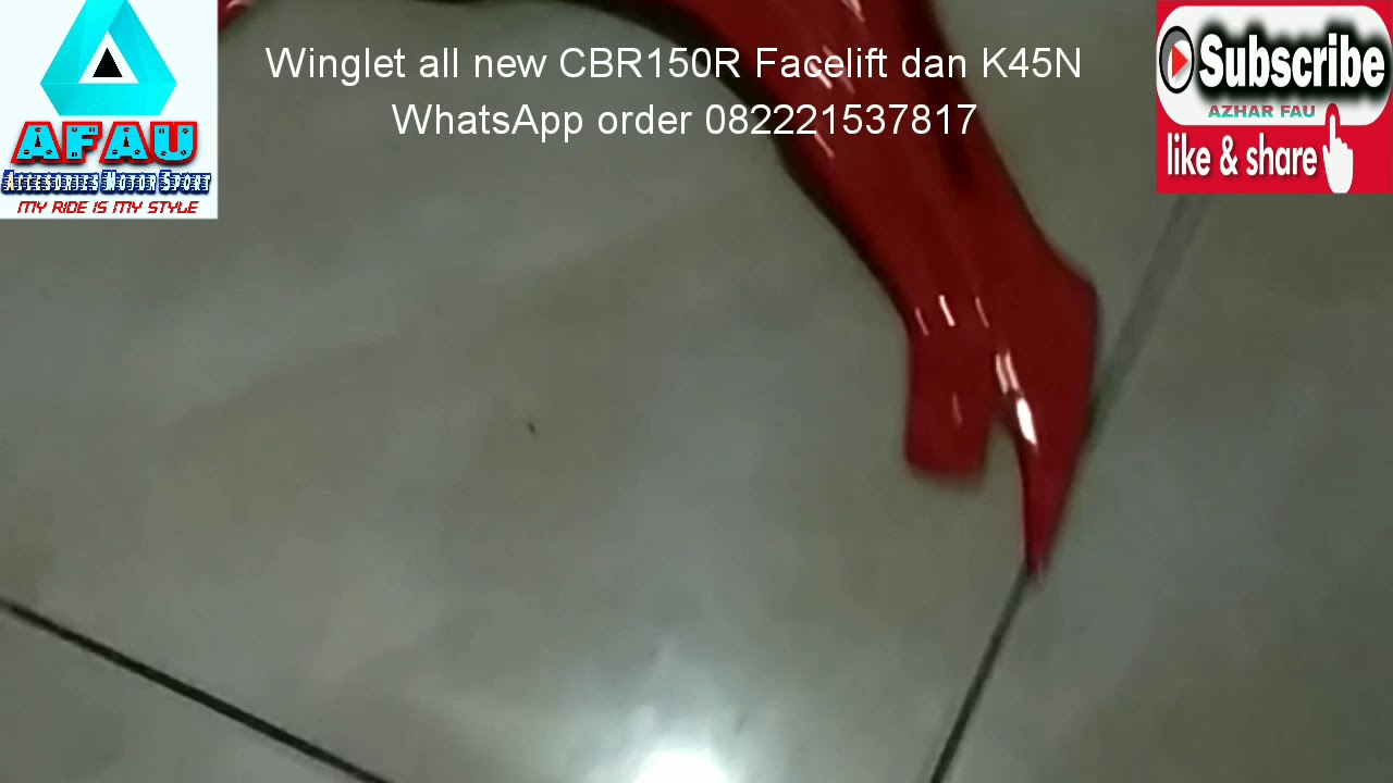 Winglet all new CBR150R Facelift dan K45N merah AFAU 