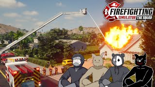 【４人】我々くらいになるとはしご車なんかも軽く使いこなしちゃう訳だ【Firefighting Simulator - The Squad】