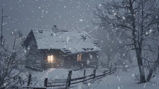 11 Hour Heavy Snowstorm in a Lonely House┇Blizzard Sounds for Sleeping┇Howling Wind & Blowing Snow