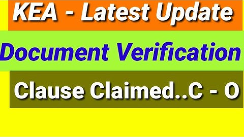 KEA Document Verification clause C....O