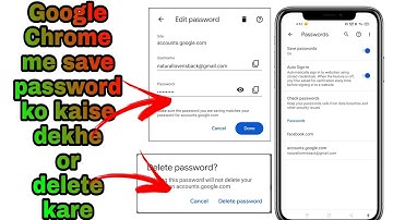 Google Chrome me save password ko kaise dekhe or delete kare //How to delete save password in chrome