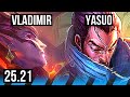 VLADIMIR vs YASUO (MID) | 10/1/5, Legendary | KR Master | 25.21