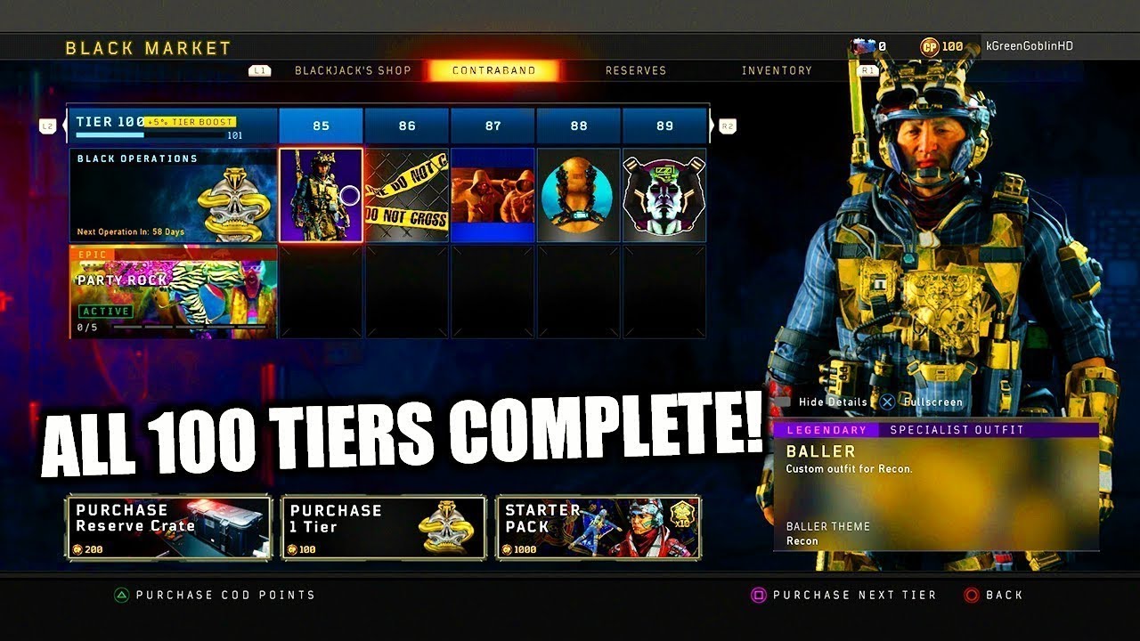 FULL BATTLE PASS SHOWCASE (Operation Grand Heist) - Call of Duty Black Ops 4 Blackout