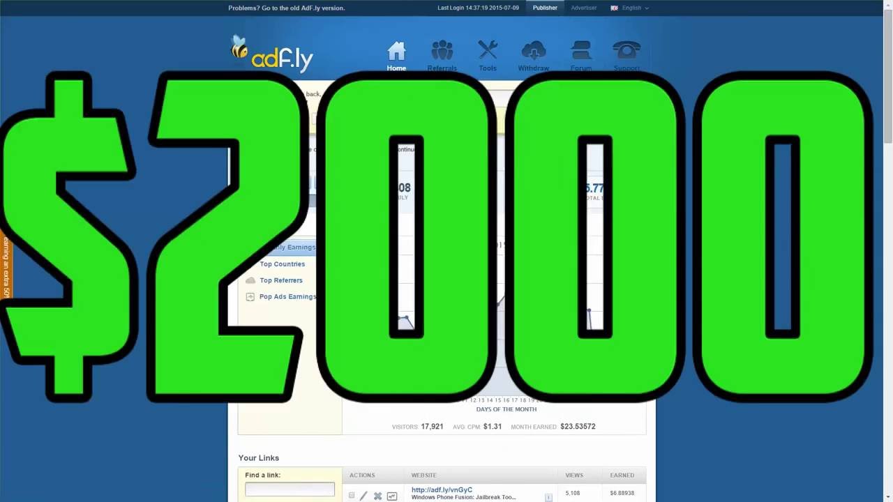 How to Make more money $2000 Per Month With Adfly