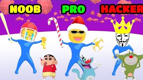 Noob vs Pro vs Hacker in sling fight 3d|| oggy and jack voice