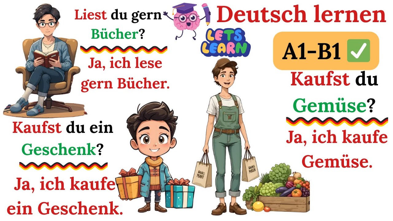 🇩🇪 180 Deutsch lernen Fragen mit einfacher Antwort für den Alltag 💡💬