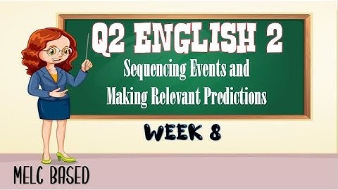 Q2 ENG.2(Wk.8) SEQUENCING EVENTS and MAKING RELEVANT PREDICTIONS  (MELC BASED)