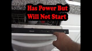KitchenAid dishwasher has Power but will not start troubleshooting repair