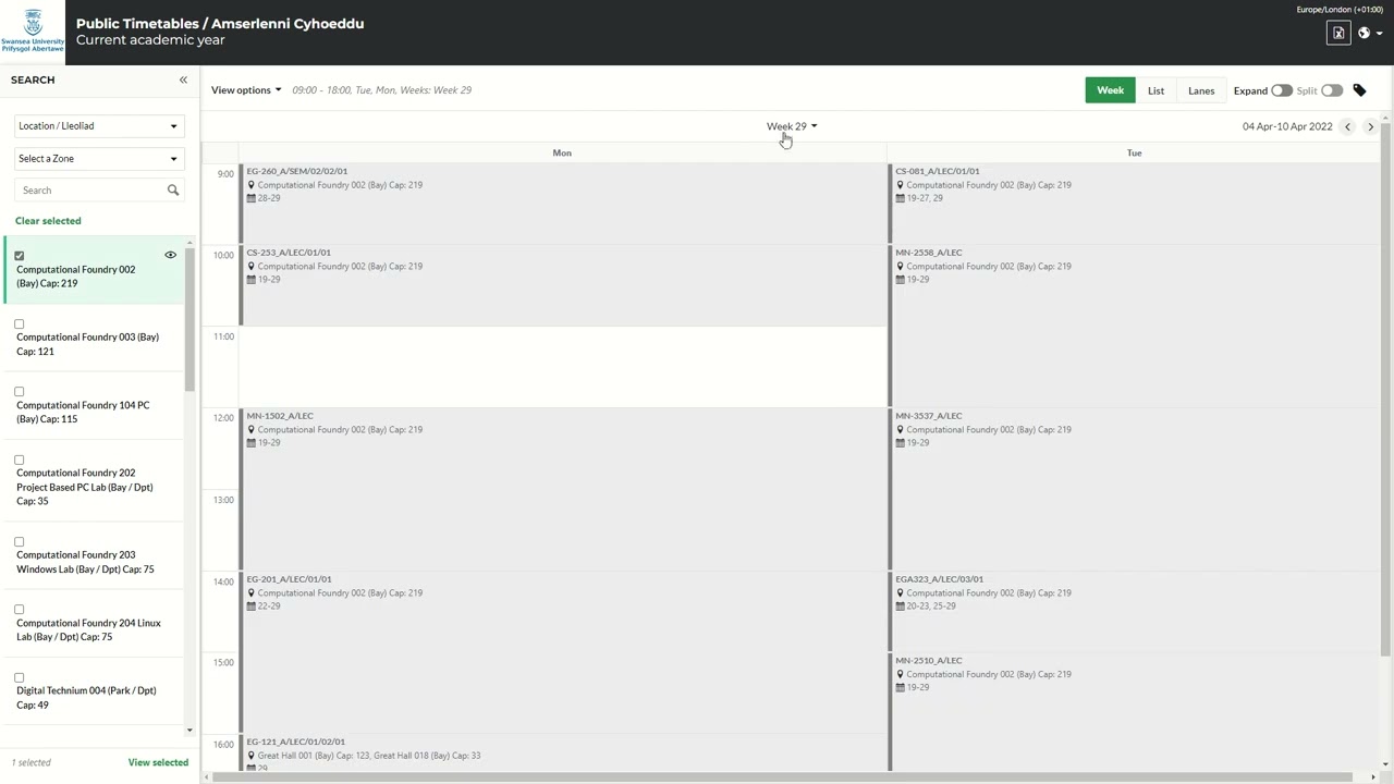 Open Timetable Demonstration