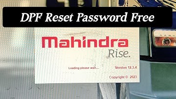 MAHINDRA DPF RESET password FREE. #
