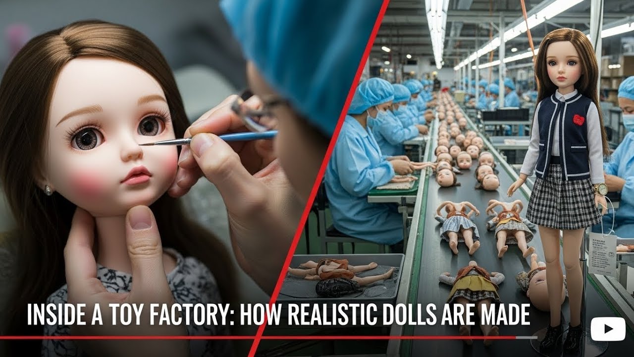 inside a Toy Factory How Realistic Dolls Are Made - YouTube