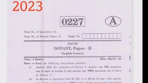 Inter 2nd year 💯#botany  #model paper 📜 #2023#2024# public model question paper #Telugu# medium