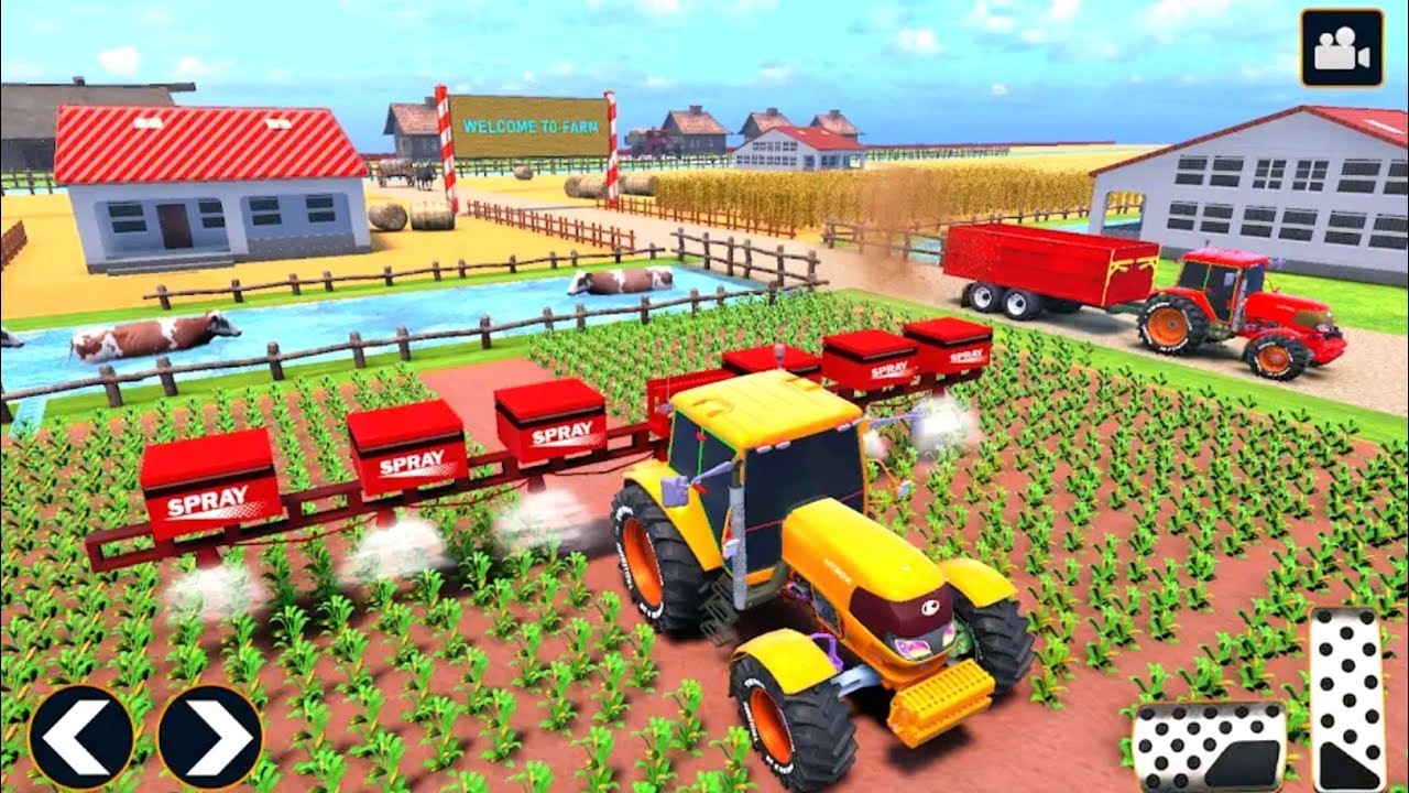 Big Tractor Farming Games || New Tractor Simulator || Best tractor Driving Games 2023