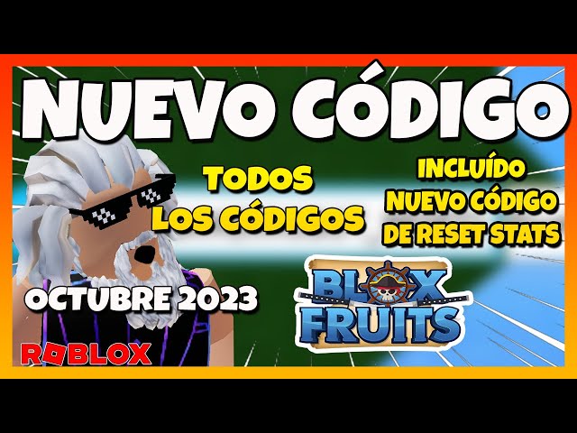 TODOS LOS CODIGOS DE RESET DE STATS, BLOX FRUITS, UPDATE 17.8 / CODES  ROBLOX